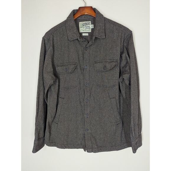 Grayers Other - Grayers Shacket Gray Button 100% Cotton Long Sleeve Shirt Jacket Mens Large